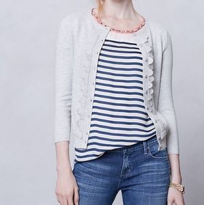 Anthropologie Sparrow Shoreline Scalloped Cardigan